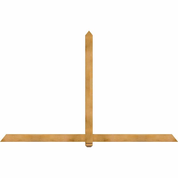 Ekena Millwork Eugene Rough Sawn Timber Gable Bracket, Western Red Cedar, 96"W x 60"H x 2"D x 4"F, 15/12 Pitch GBW096X60X0204EUG00RWR - main